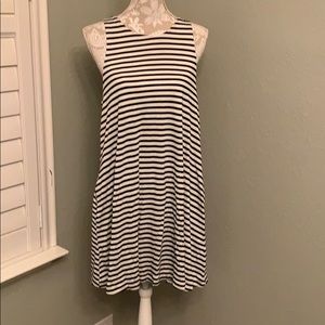 H&M Black and White Stripe Tank Dress NWT